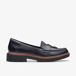 Navy Leather Clarks Westlynn Bella | CLKS-85431
