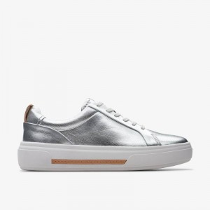 Silver Leather Clarks Hollyhock Walk | CLKS-84688
