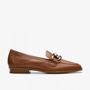 Tan Leather Clarks Sarafyna Iris | CLKS-85386
